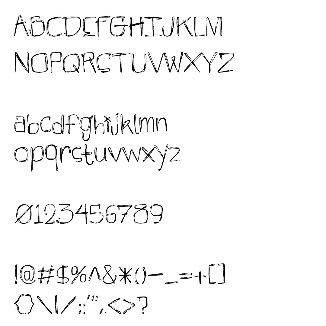 Preview of Thrown Hands font