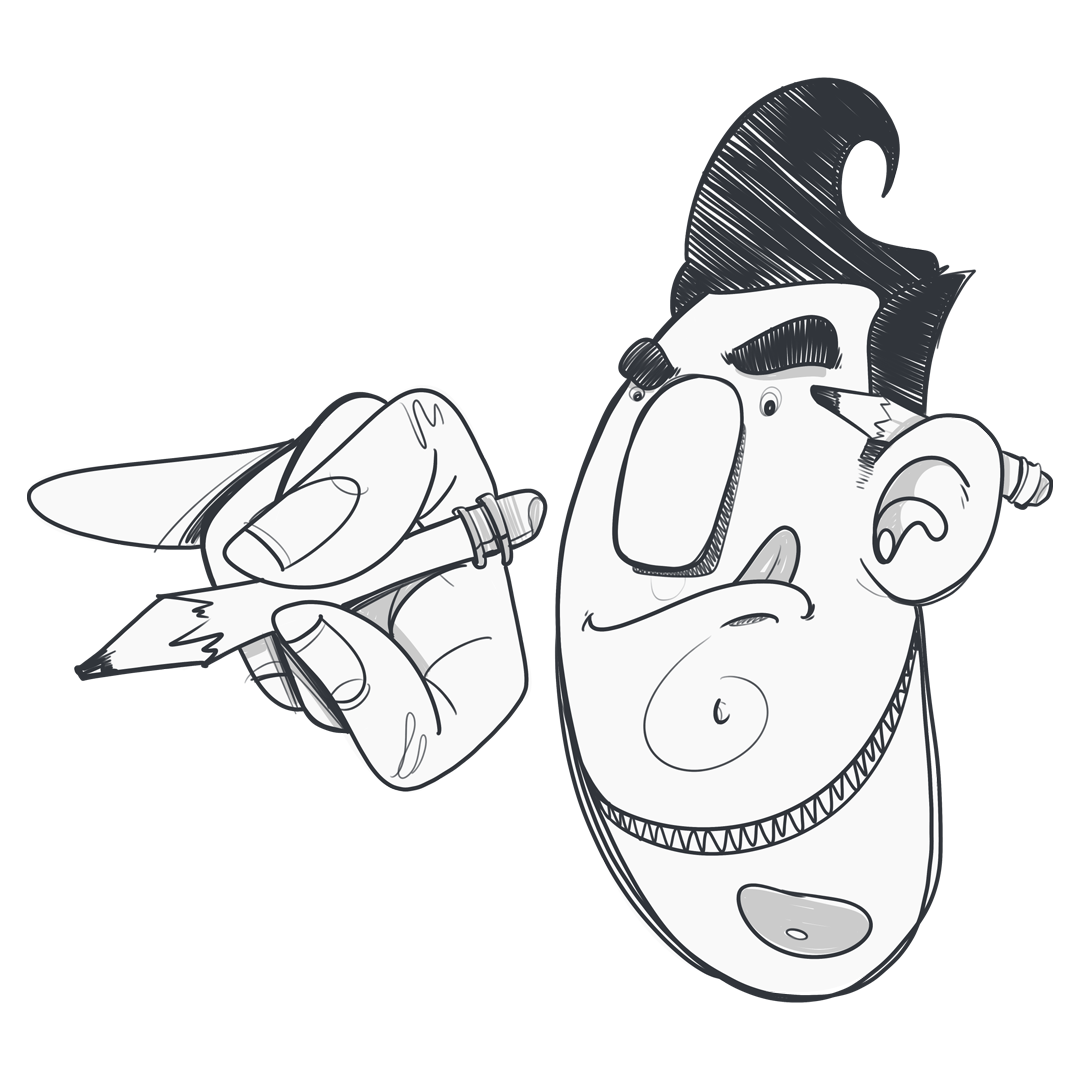 Drawing of font designer